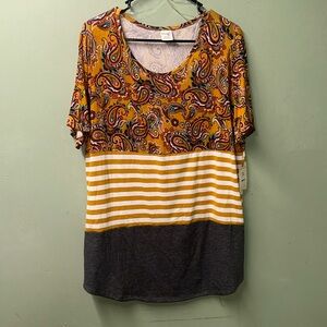 Women’s color block plus size shirt